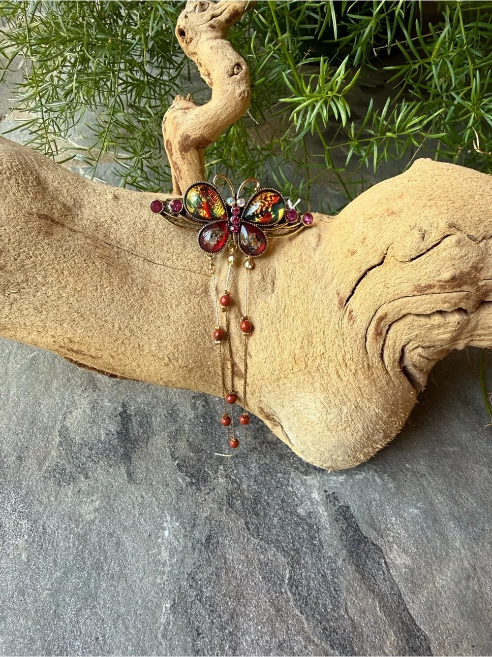 New🌟Free People-Green Butterfly Dangle Hair Clip